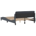 Estructura de cama sin colchón terciopelo gris oscuro 120x200cm