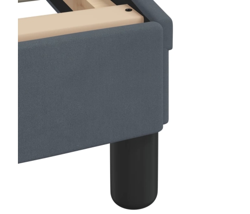 Estructura de cama sin colchón terciopelo gris oscuro 120x200cm