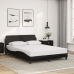 Estructura de cama sin colchón cuero sintético negro 140x200 cm