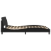 Estructura de cama sin colchón cuero sintético negro 140x200 cm