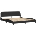 Estructura de cama sin colchón terciopelo negro 180x200 cm