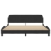 Estructura de cama sin colchón terciopelo negro 180x200 cm