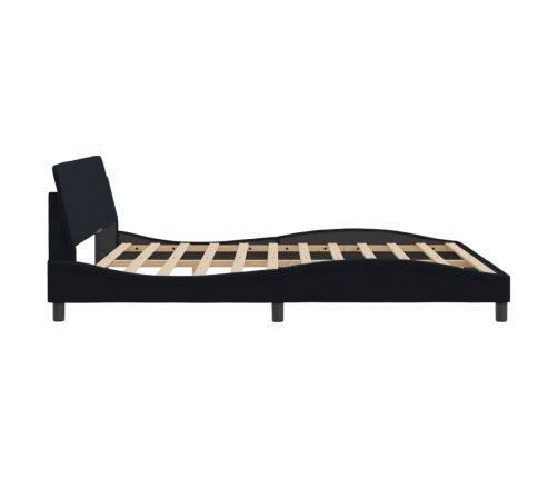 Estructura de cama sin colchón terciopelo negro 180x200 cm