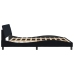 Estructura de cama sin colchón terciopelo negro 180x200 cm