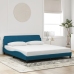 vidaXL Estructura de cama con cabecero terciopelo azul 180x200 cm