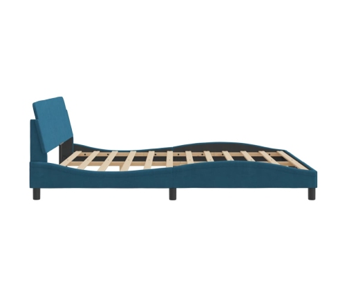 vidaXL Estructura de cama con cabecero terciopelo azul 180x200 cm