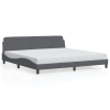 Estructura cama sin colchón terciopelo gris oscuro 200x200 cm