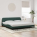 Estructura cama sin colchón terciopelo verde oscuro 200x200 cm