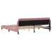 Estructura cama sin colchón terciopelo rosa 200x200 cm