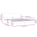 Estructura cama sin colchón terciopelo rosa 200x200 cm