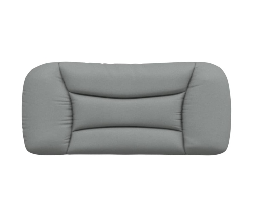 Cabecero de cama acolchado tela gris claro 80 cm