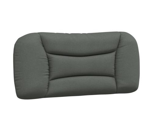 Cabecero de cama acolchado tela gris oscuro 80 cm