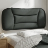 Cabecero de cama acolchado tela gris oscuro 80 cm