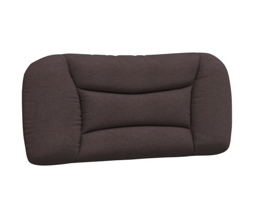 Cabecero de cama acolchado tela marrón oscuro 80 cm