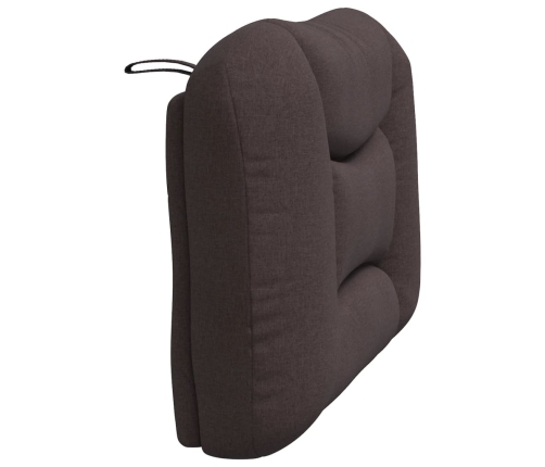 Cabecero de cama acolchado tela marrón oscuro 80 cm