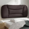 Cabecero de cama acolchado tela marrón oscuro 80 cm