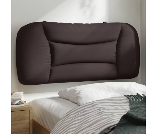 Cabecero de cama acolchado tela marrón oscuro 80 cm