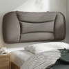 vidaXL Cabecero de cama acolchado tela gris taupé 80 cm