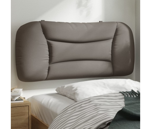 vidaXL Cabecero de cama acolchado tela gris taupé 80 cm