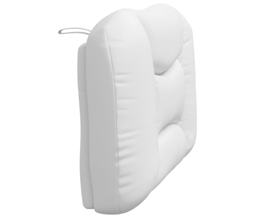 Cabecero de cama acolchado cuero sintético blanco 80 cm