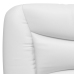 Cabecero de cama acolchado cuero sintético blanco 80 cm