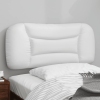 Cabecero de cama acolchado cuero sintético blanco 80 cm