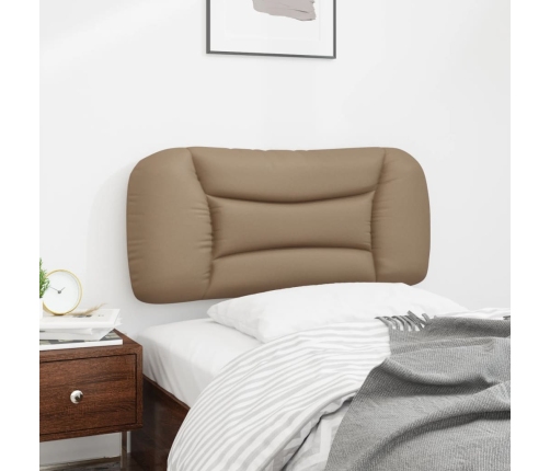 Cabecero de cama acolchado cuero sintético capuchino 80 cm