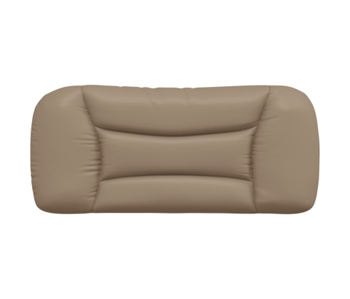 Cabecero de cama acolchado cuero sintético capuchino 80 cm