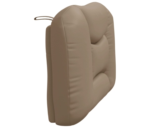 Cabecero de cama acolchado cuero sintético capuchino 80 cm