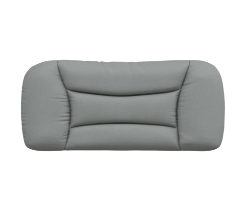 Cabecero de cama acolchado tela gris claro 90 cm