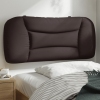 Cabecero de cama acolchado tela marrón oscuro 90 cm