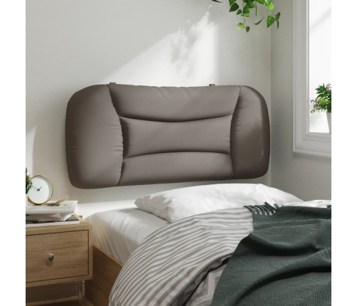 Cabecero de cama acolchado tela gris taupé 90 cm