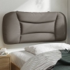 vidaXL Cabecero de cama acolchado tela gris taupé 90 cm