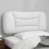 Cabecero de cama acolchado cuero sintético blanco 90 cm