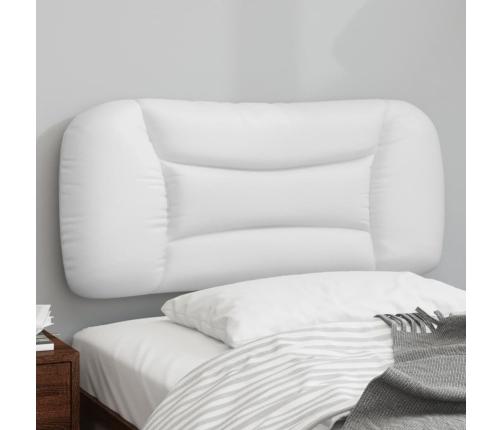 Cabecero de cama acolchado cuero sintético blanco 90 cm