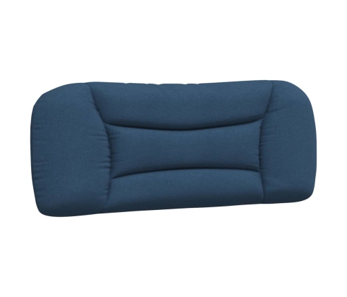 vidaXL Cabecero de cama acolchado tela azul 100 cm