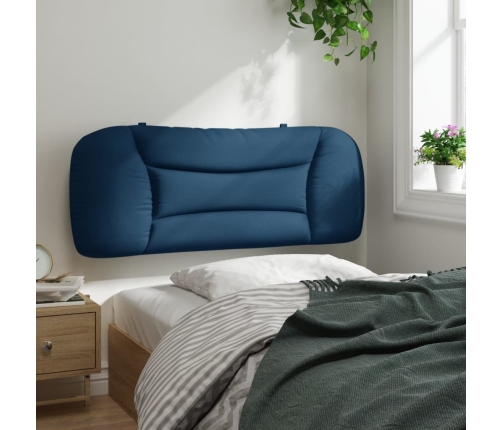 vidaXL Cabecero de cama acolchado tela azul 100 cm