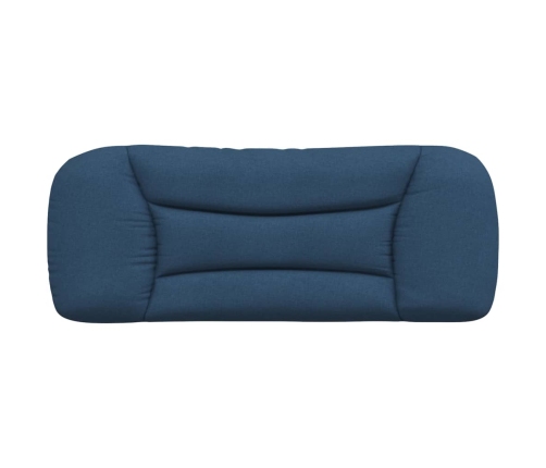 vidaXL Cabecero de cama acolchado tela azul 100 cm