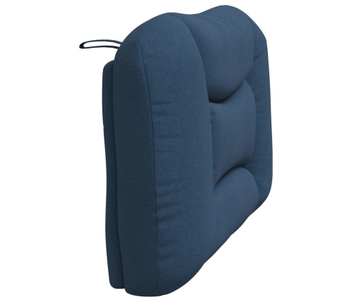 vidaXL Cabecero de cama acolchado tela azul 100 cm