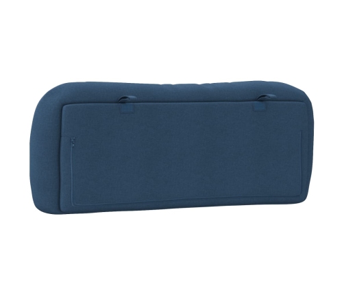 vidaXL Cabecero de cama acolchado tela azul 100 cm