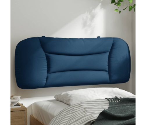 vidaXL Cabecero de cama acolchado tela azul 100 cm