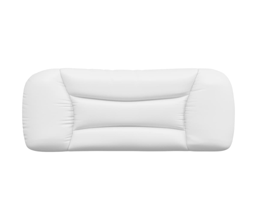 vidaXL Cabecero de cama acolchado cuero sintético blanco 100 cm