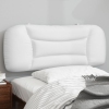 vidaXL Cabecero de cama acolchado cuero sintético blanco 100 cm