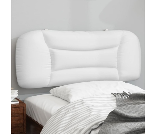 vidaXL Cabecero de cama acolchado cuero sintético blanco 100 cm