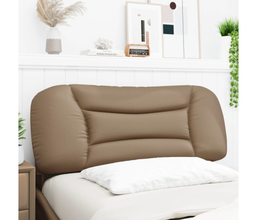 vidaXL Cabecero de cama acolchado cuero sintético capuchino 100 cm