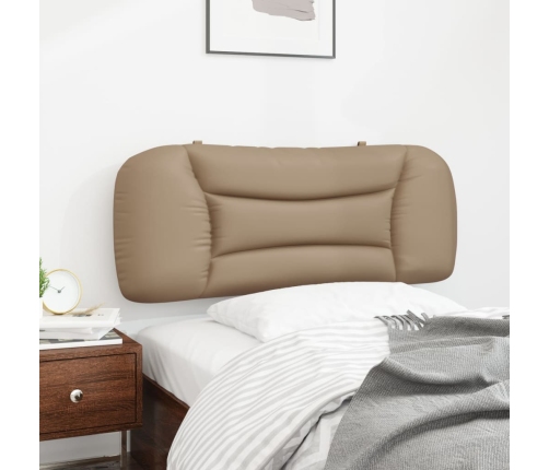 vidaXL Cabecero de cama acolchado cuero sintético capuchino 100 cm