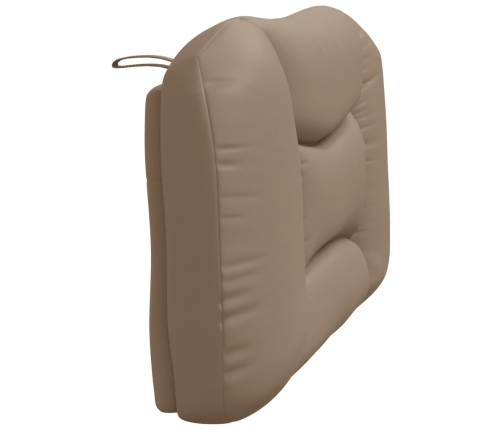 vidaXL Cabecero de cama acolchado cuero sintético capuchino 100 cm