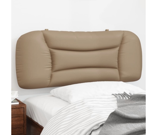 vidaXL Cabecero de cama acolchado cuero sintético capuchino 100 cm