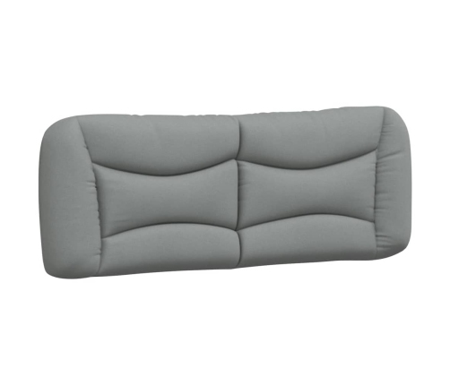 Cabecero de cama acolchado tela gris claro 120 cm