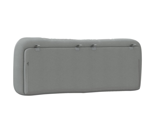 Cabecero de cama acolchado tela gris claro 120 cm